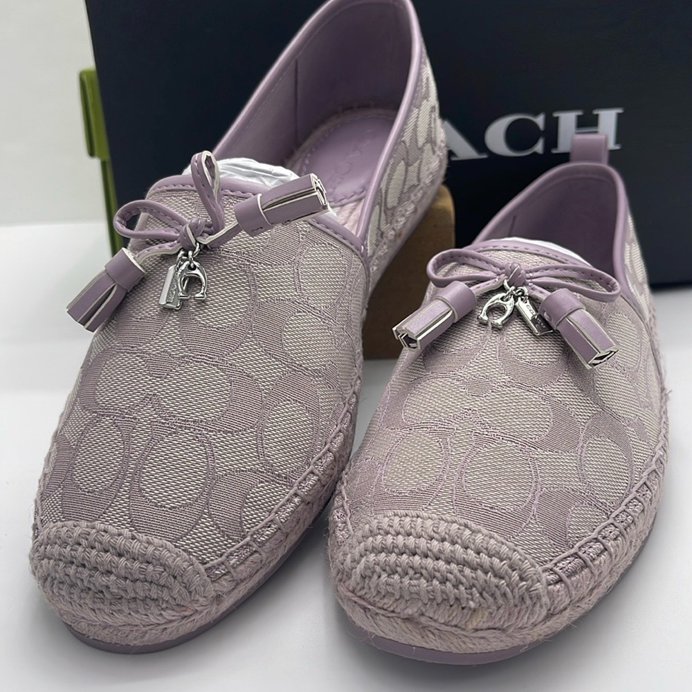 Coach CARSON SIGNATURE JACQ ESPADRILLE
SOFT LILAC SHOES SNEAKERS
G3457 SOT New - Picture 6 of 16